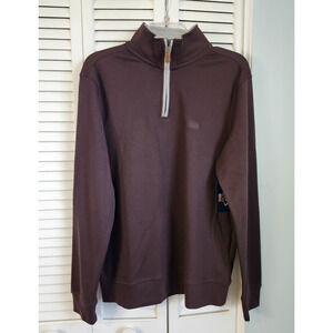 Chaps Pullover Small Brown Quarter Zip Menswear